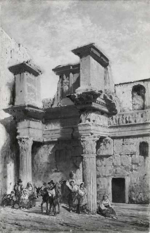 Veduta di Roma con il Foro di Nerva